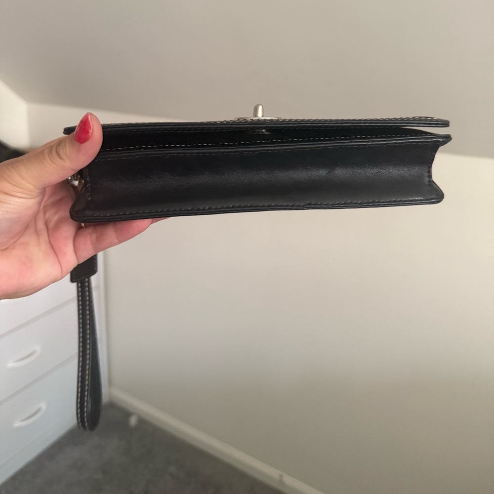 Coach Lurex Signature Cs Black Clutch Wristlet Wallet - Picture 4 of 7